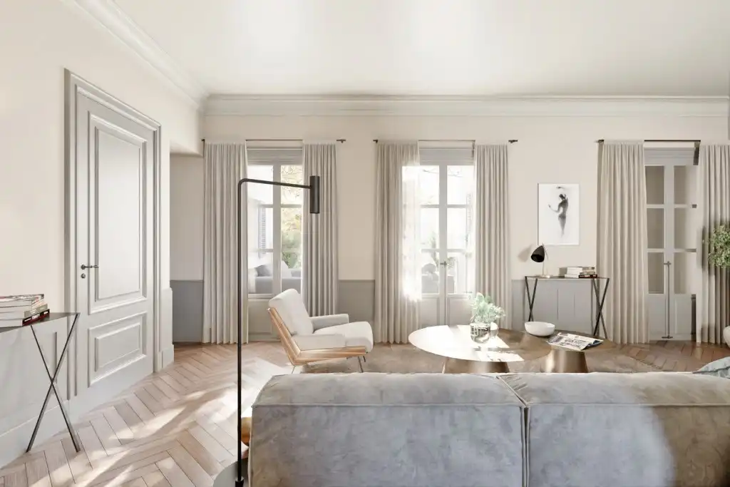 Wohnzimmer von Einfamilien-Reihenhaus zum Verkauf in  Palma de Mallorca mit Klimaanlage, Heizung und Terrasse