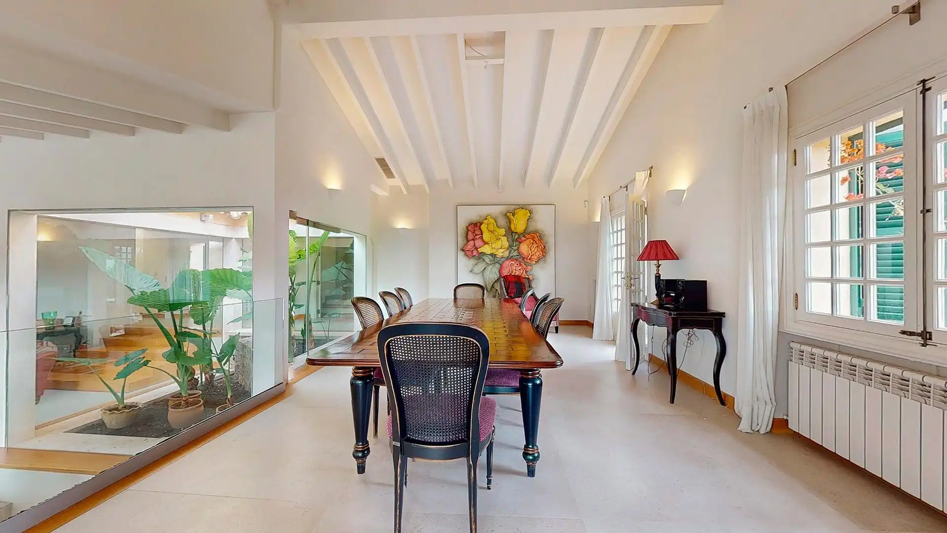 Comedor de Finca rústica de alquiler en  Palma de Mallorca con Aire acondicionado, Calefacción y Jardín privado