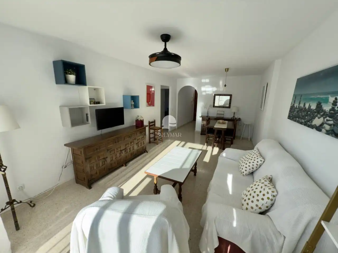 Wohnzimmer von Wohnung zur Miete in Vélez-Málaga mit Klimaanlage, Heizung und Terrasse