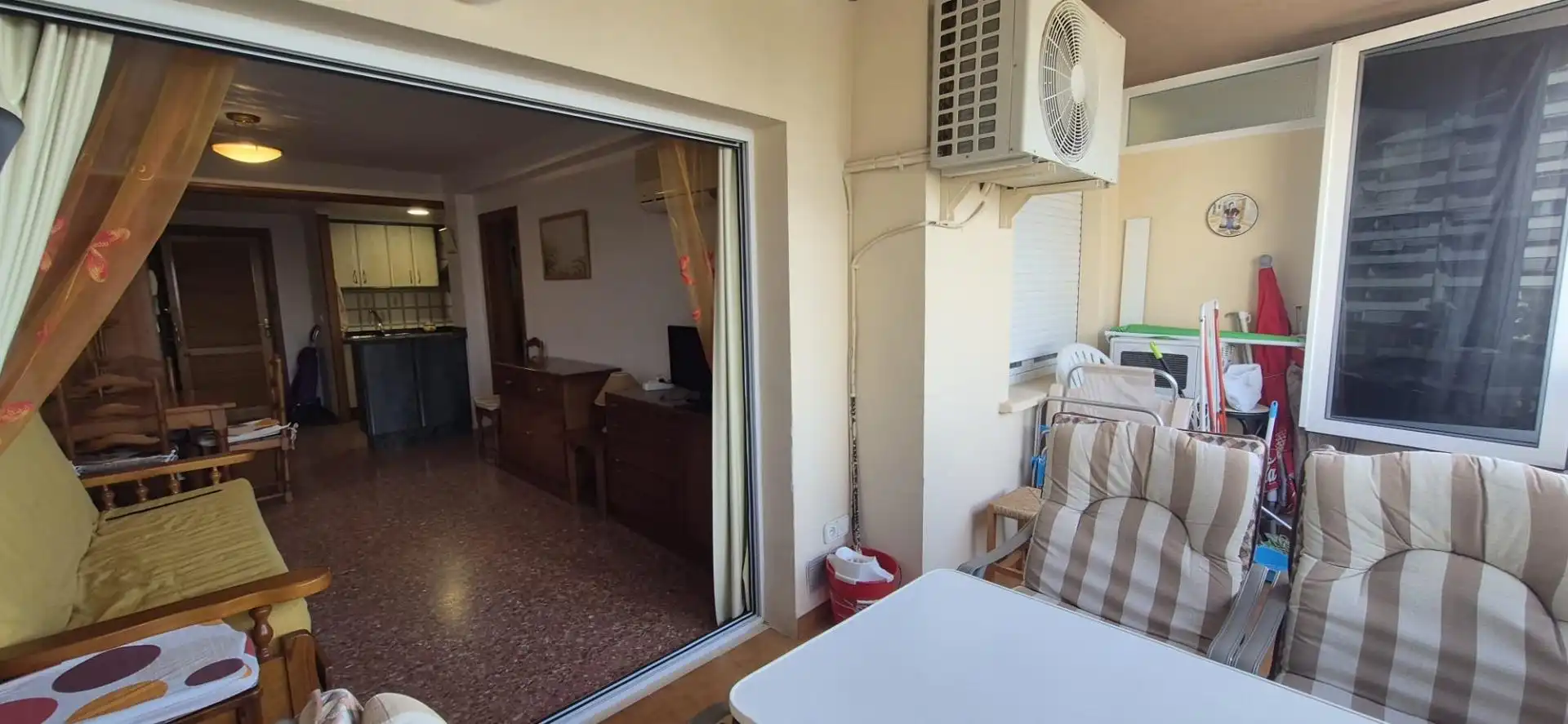 Balcony of Flat for rent in Cullera  with Air Conditioner, Terrace and Furnished