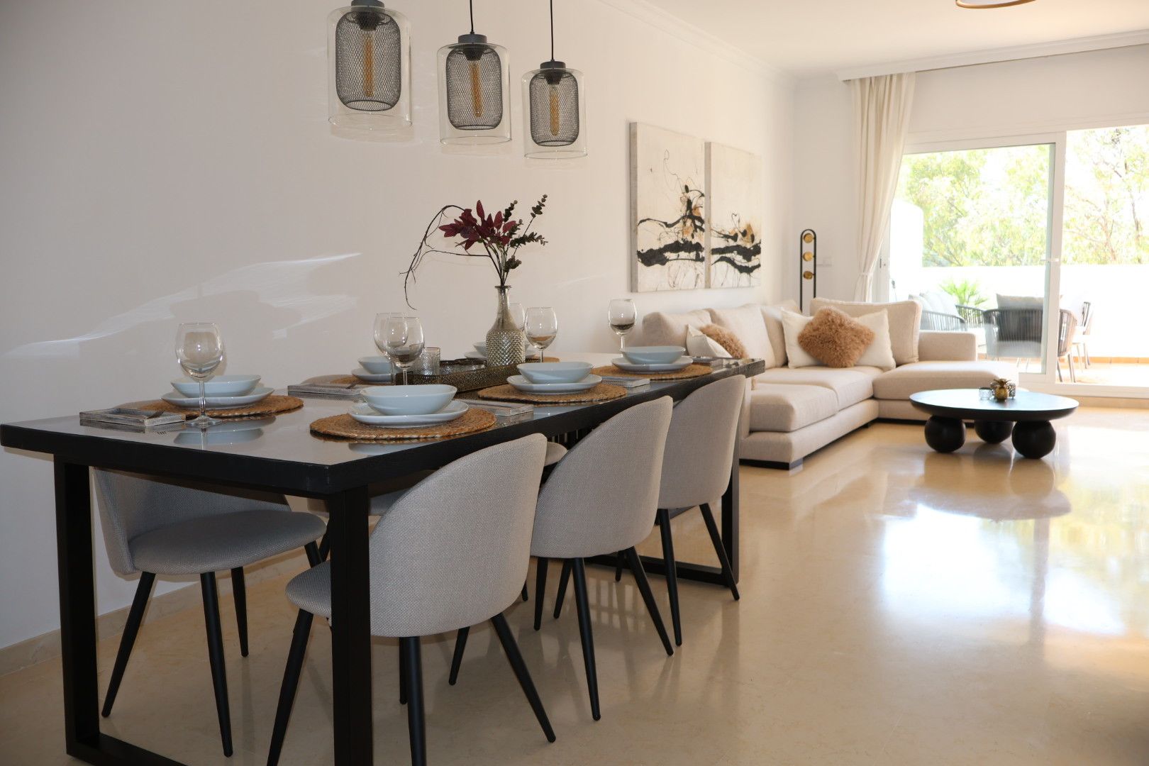 Dining room of Apartment to rent in Marbella  with Air Conditioner, Heating and Terrace