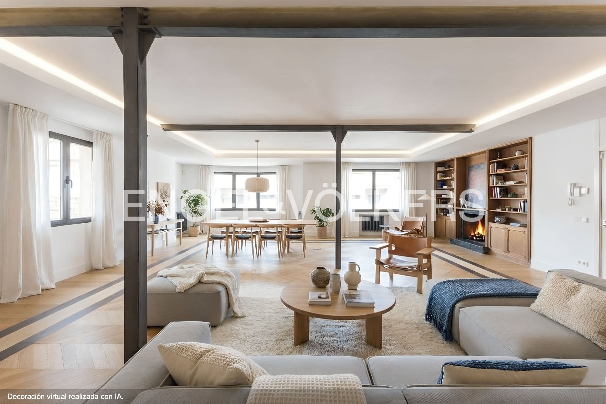 Sala d'estar de Apartament en venda en  Madrid Capital amb Aire condicionat, Calefacció i Terrassa