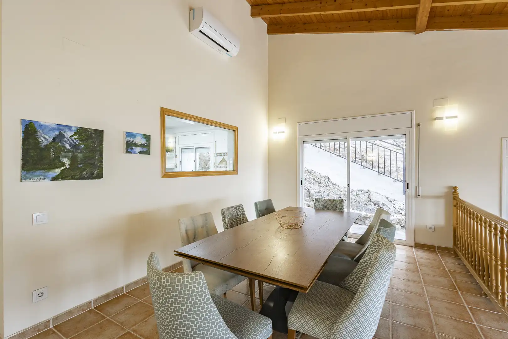 Esszimmer von Haus oder Chalet zur Miete in Sitges mit Klimaanlage, Heizung und Privatgarten
