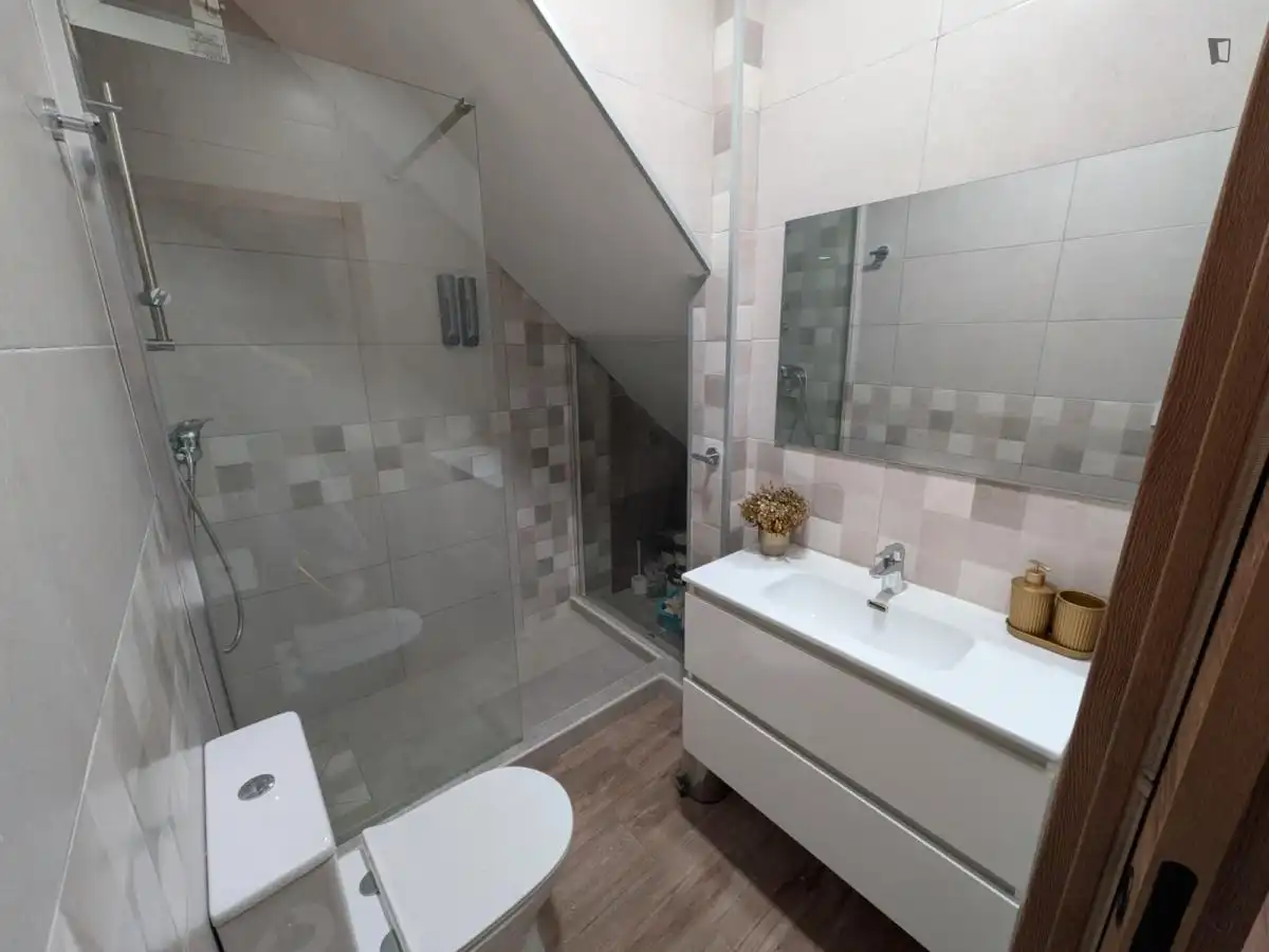 Baño de Casa o chalet para compartir en Málaga con Aire acondicionado, Amueblado y Lavadora