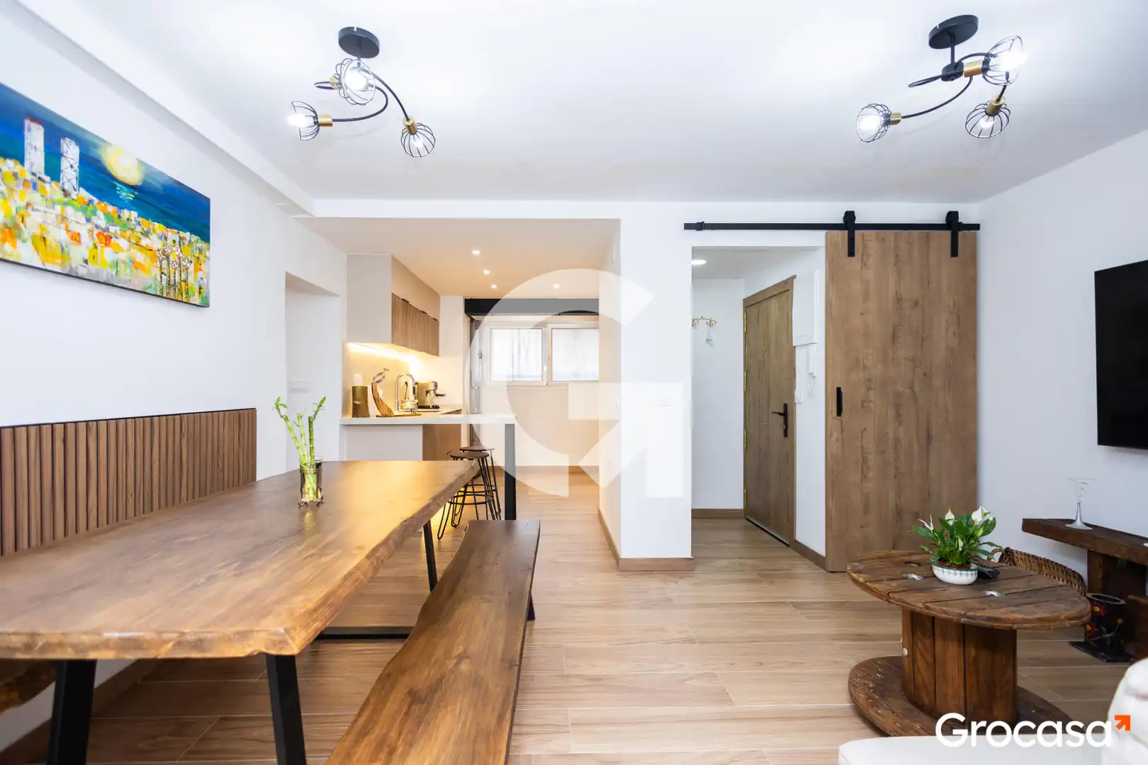 Dining room of Flat for sale in Barcelona  with Air Conditioner, Heating and Furnished