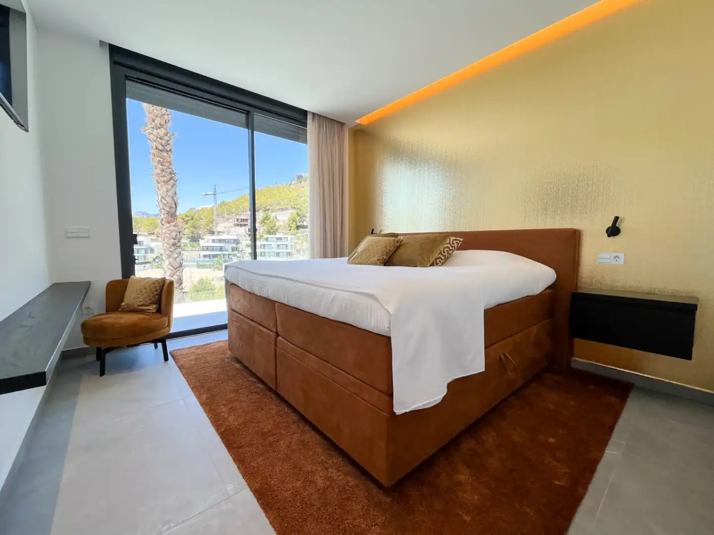 Schlafzimmer von Haus oder Chalet zum Verkauf in Benissa mit Klimaanlage, Heizung und Privatgarten