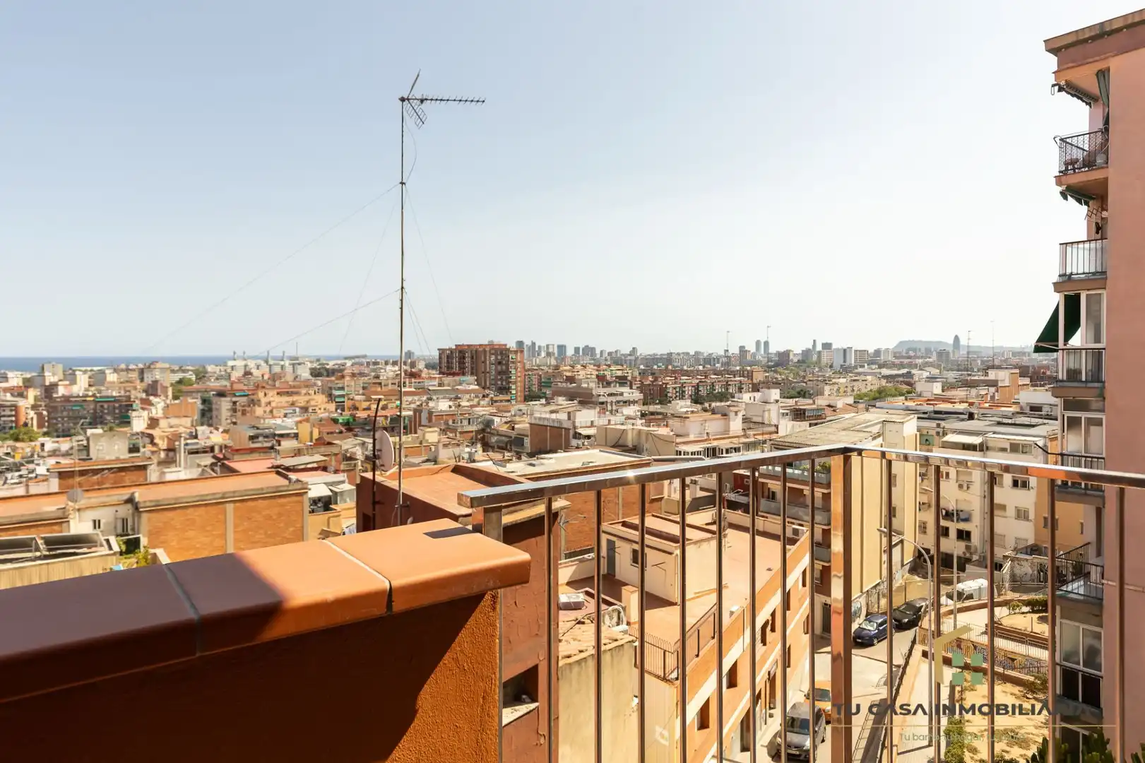 Balcony of Apartments for sale in Badalona  with Air Conditioner and Heating