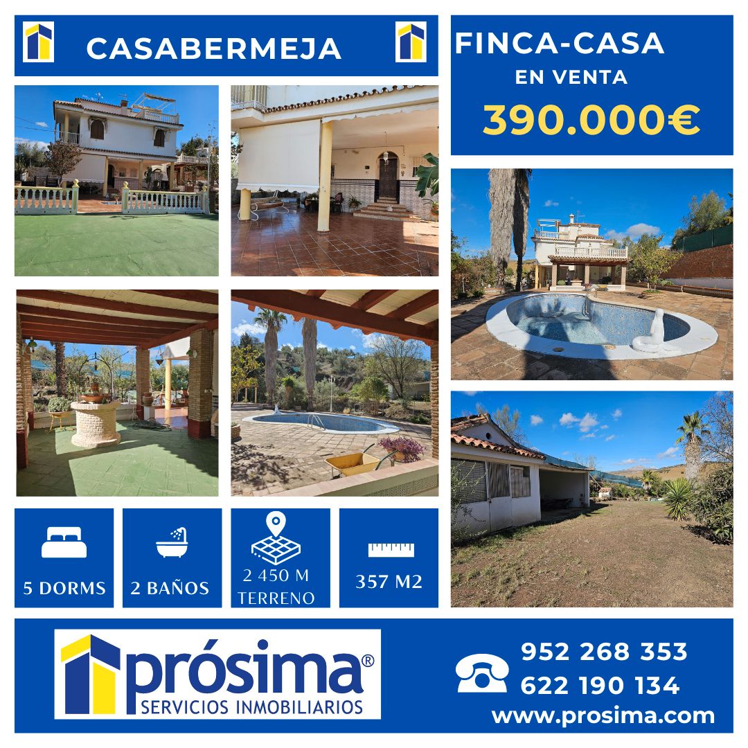 Exterior view of Country house for sale in Casabermeja  with Air Conditioner, Private garden and Terrace