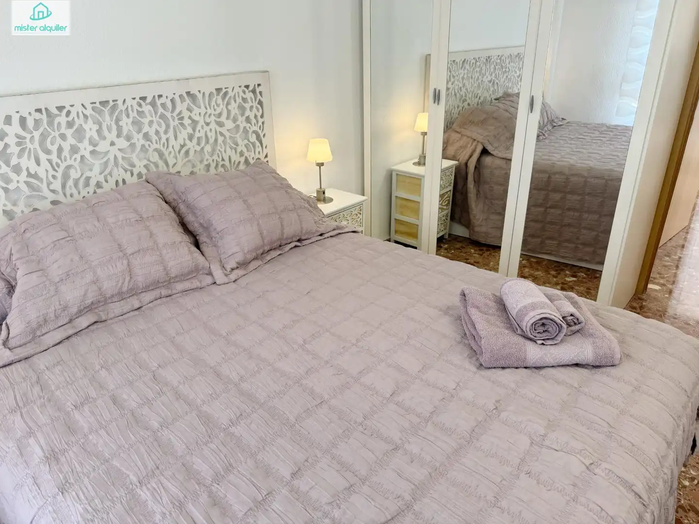 Bedroom of Apartments for rent in El Campello  with Air Conditioner, Terrace and Furnished