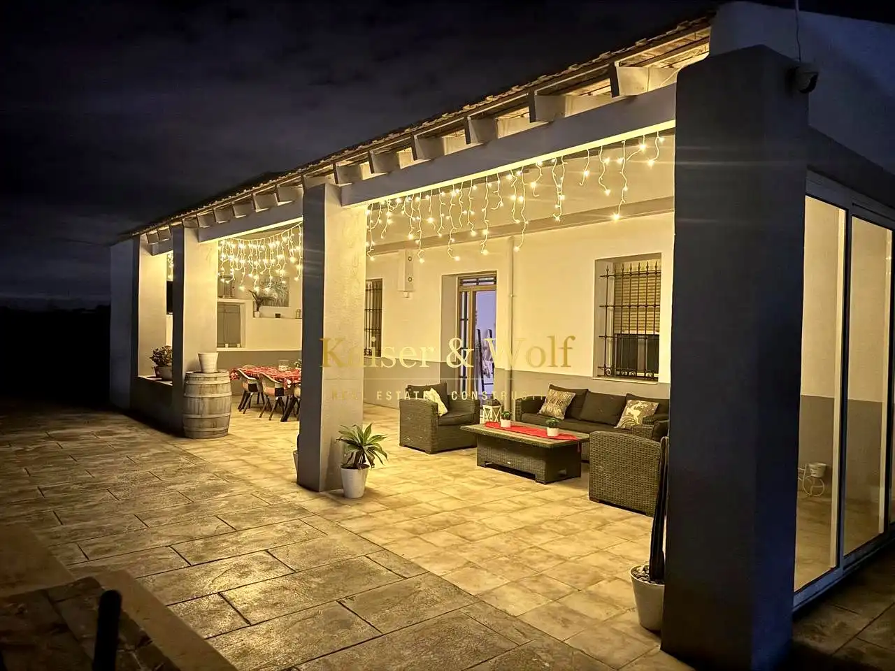 Terraza de Finca rústica en venta en Elche / Elx con Aire acondicionado y Jardín privado