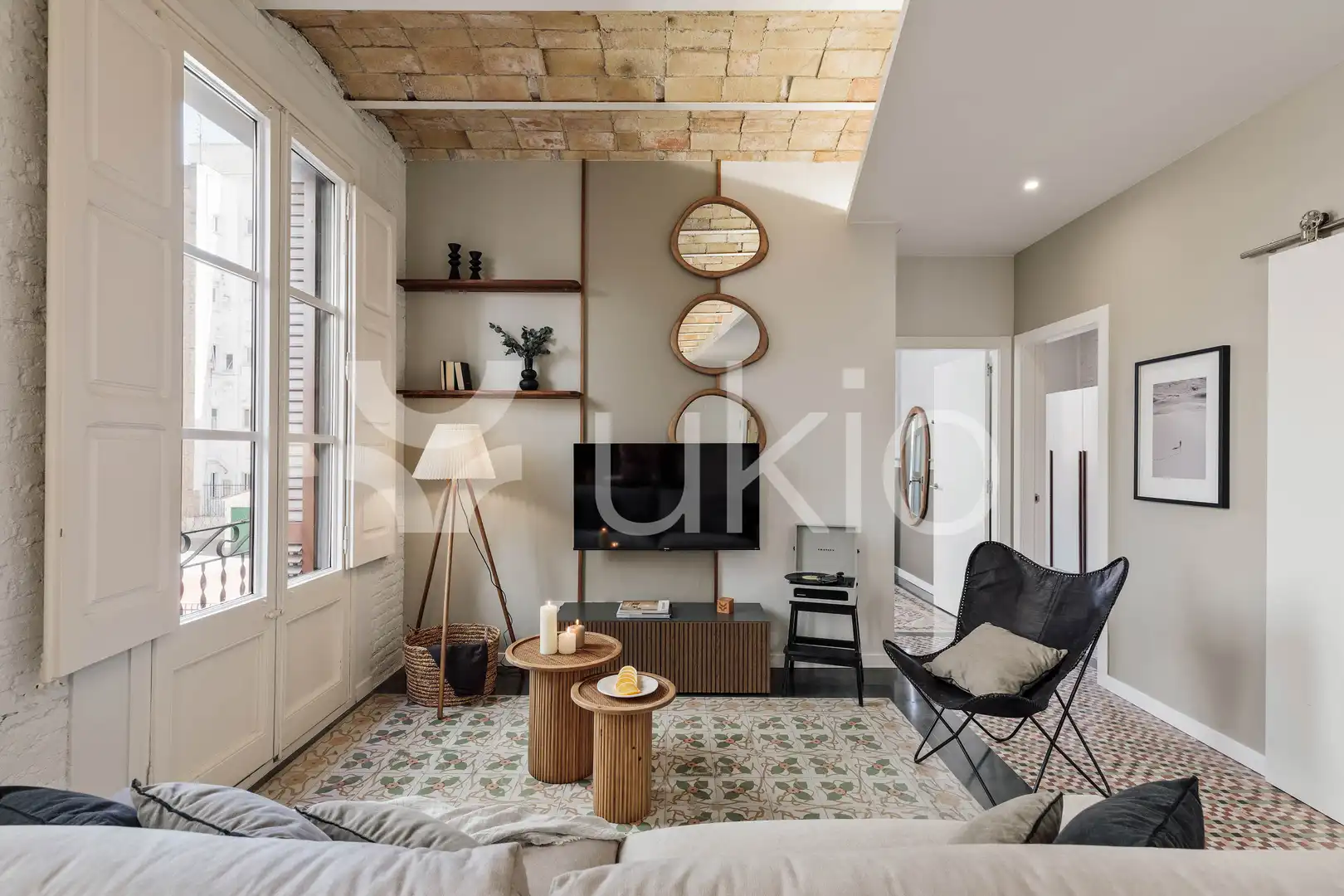 Living room of Apartments for rent in Barcelona  with Air Conditioner, Heating and Furnished