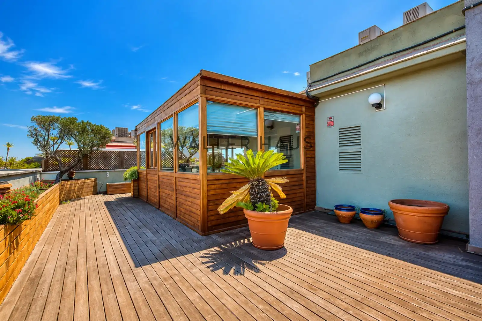 Terrasse von Dachboden zum Verkauf in Barcelona mit Klimaanlage, Heizung und Parkett