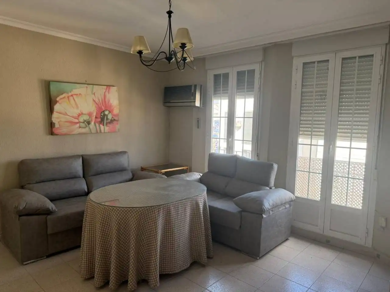 Sala d'estar de Pis de lloguer en Badajoz amb Aire condicionat, Calefacció i Moblat