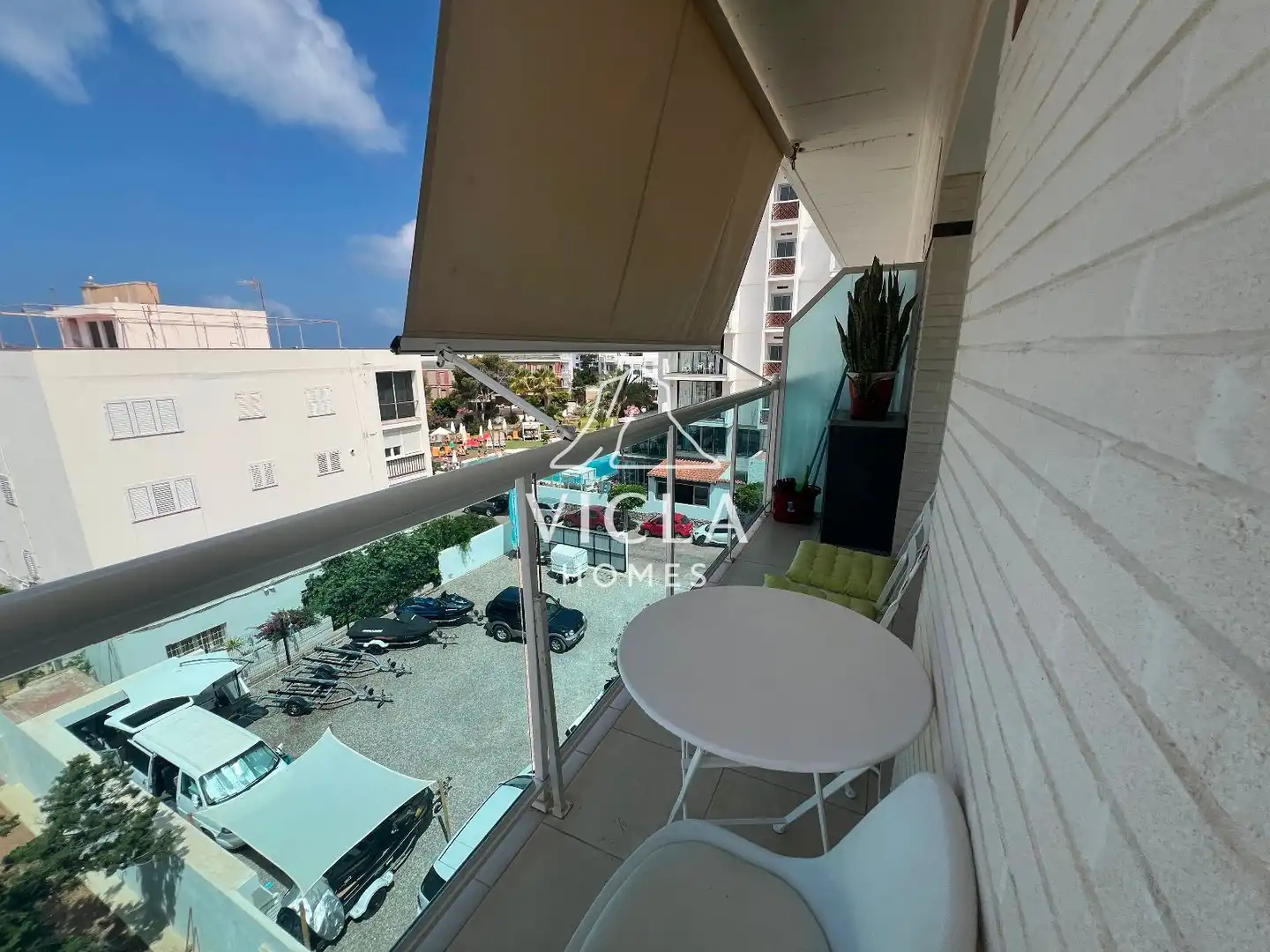 Terraza de Piso de alquiler en Sant Antoni de Portmany con Aire acondicionado, Calefacción y Parquet