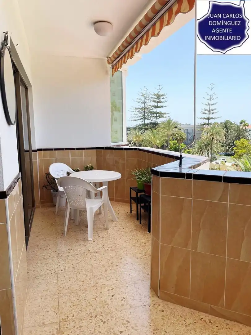 Terraza de Apartamento de alquiler en San Bartolomé de Tirajana con Terraza, Amueblado y Piscina comunitaria