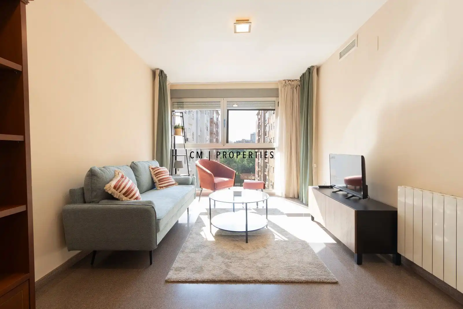 Wohnzimmer von Wohnung zur Miete in Valencia mit Klimaanlage, Heizung und Möbliert
