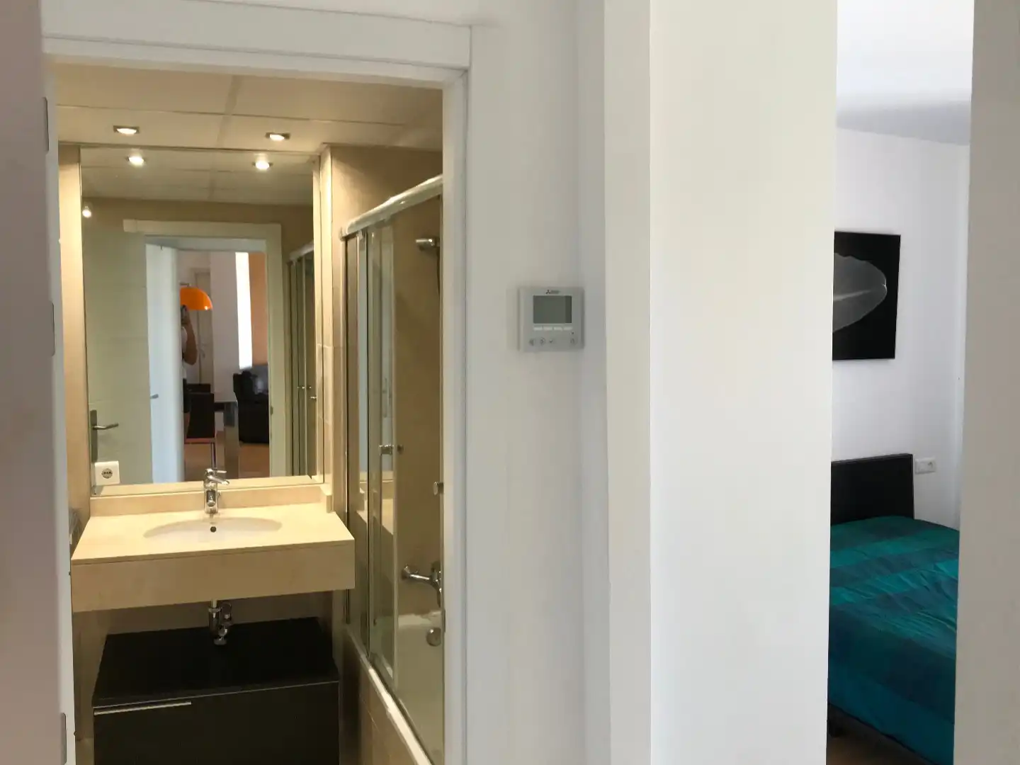 Bathroom of Flat for rent in Llucmajor  with Air Conditioner, Heating and Parquet flooring