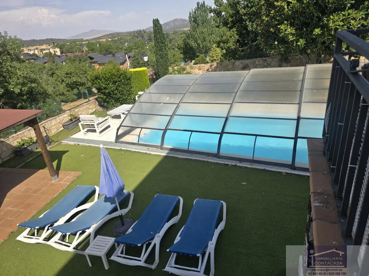 Piscina de Casa o chalet en venta en El Boalo - Cerceda – Mataelpino con Aire acondicionado, Calefacción y Terraza