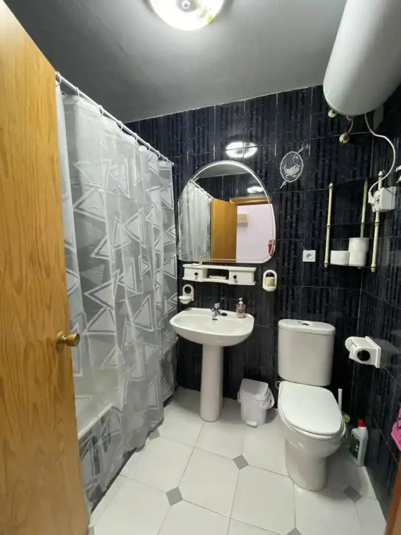 Bany de Dúplex de lloguer en Mazarrón amb Aire condicionat, Moblat i Forn