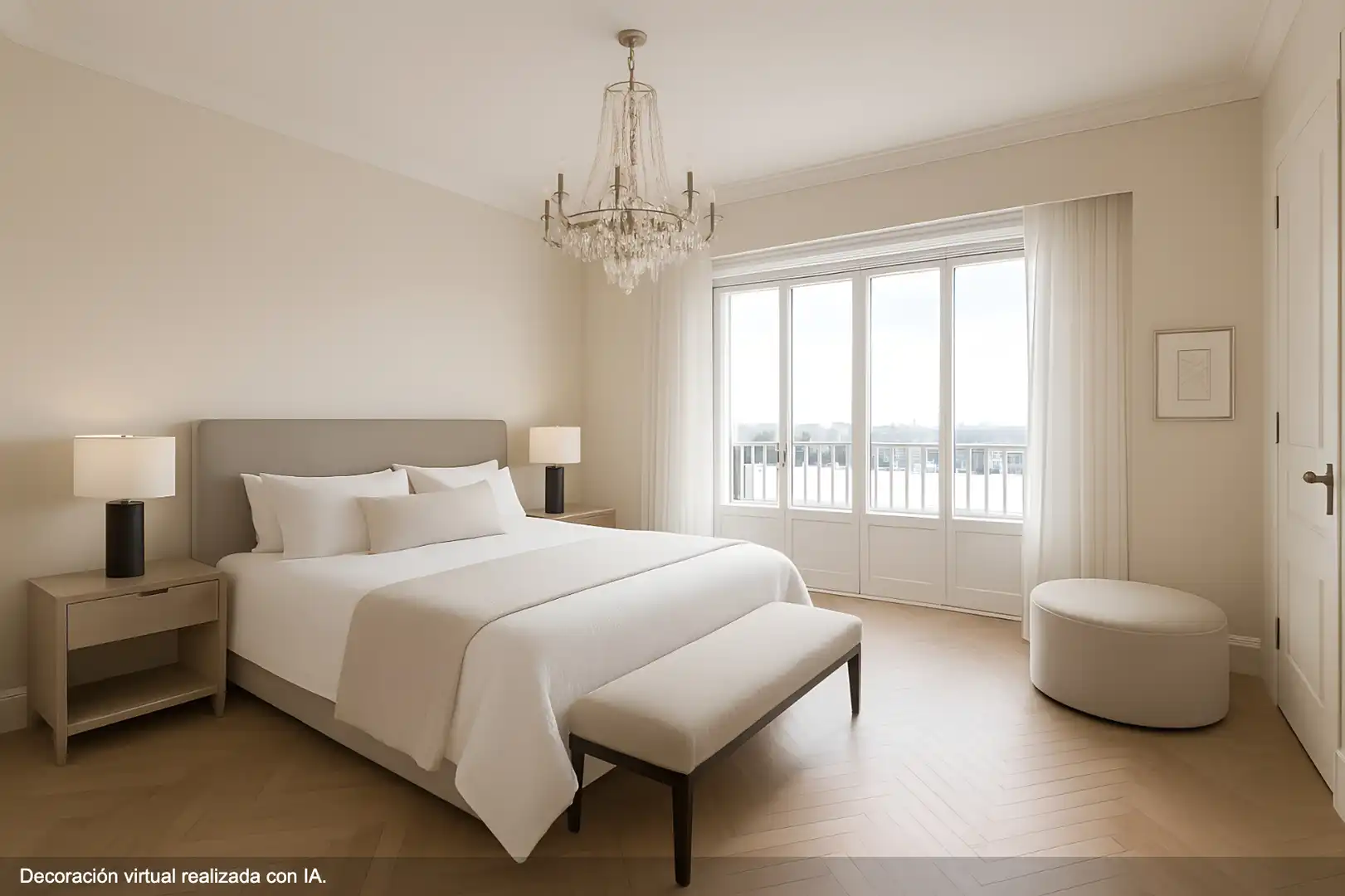 Schlafzimmer von Dachboden zum Verkauf in Madrid mit Klimaanlage, Heizung und Parkett