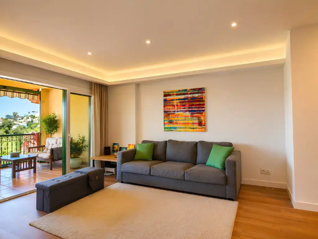 Living room of Flat for sale in Fuengirola  with Heating, Terrace and Swimming Pool