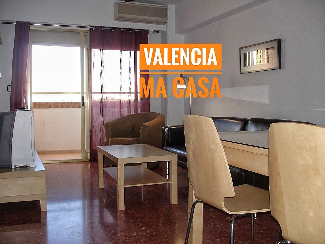 Dormitori de Pis de lloguer en  Valencia Capital amb Aire condicionat, Calefacció i Moblat