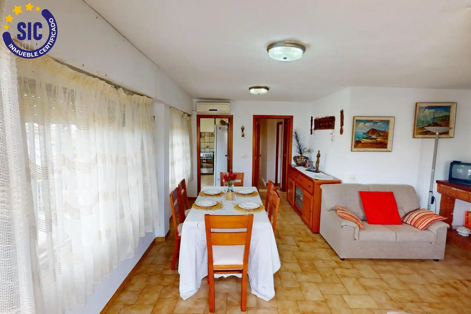 Dining room of Houses for sale in Benicasim / Benicàssim  with Air Conditioner, Private garden and Terrace