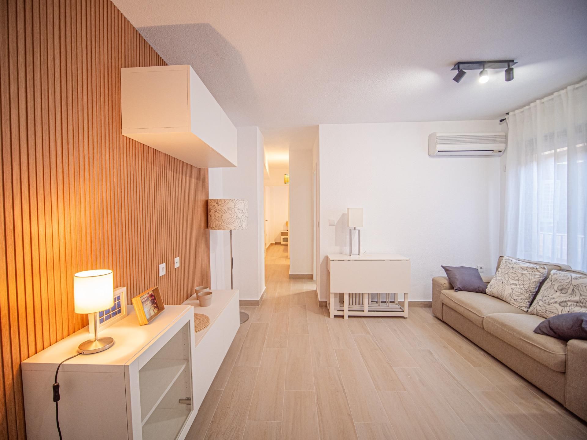 Sala d'estar de Apartament de lloguer en  Murcia Capital amb Aire condicionat, Calefacció i Parquet