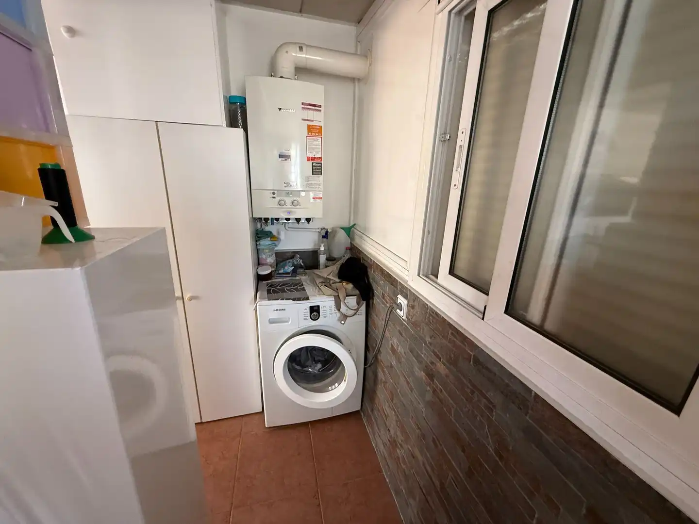 Kitchen of Flat for sale in Santa Coloma de Gramenet  with Air Conditioner, Heating and Terrace