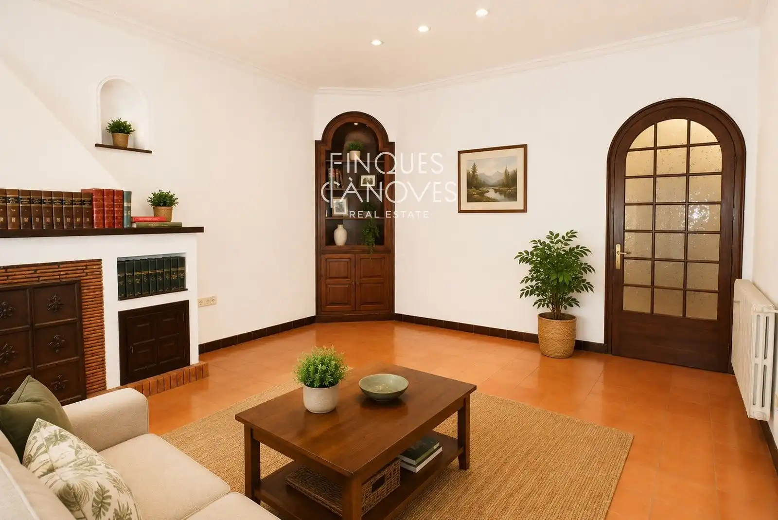 Sala de estar de Casa o chalet en venta en Santa Coloma de Farners con Aire acondicionado, Calefacción y Trastero