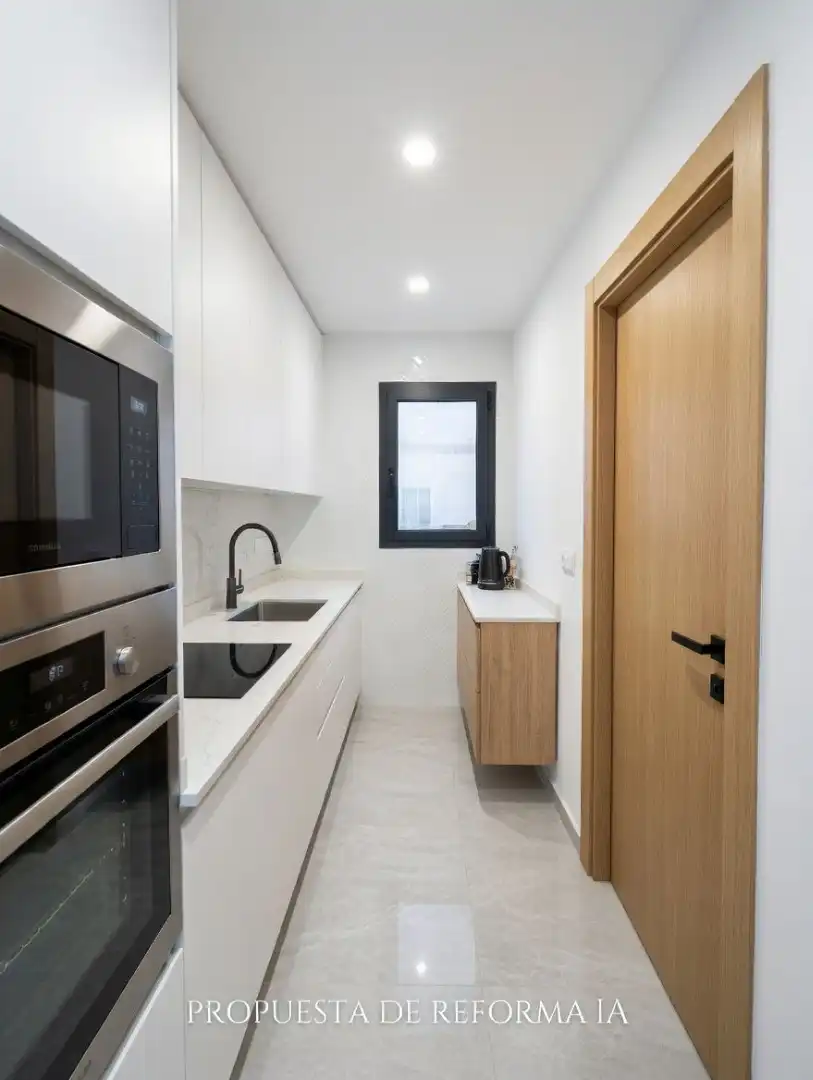 Küche von Erdgeschoss zum Verkauf in Barcelona mit Heizung, Terrasse und Möbliert