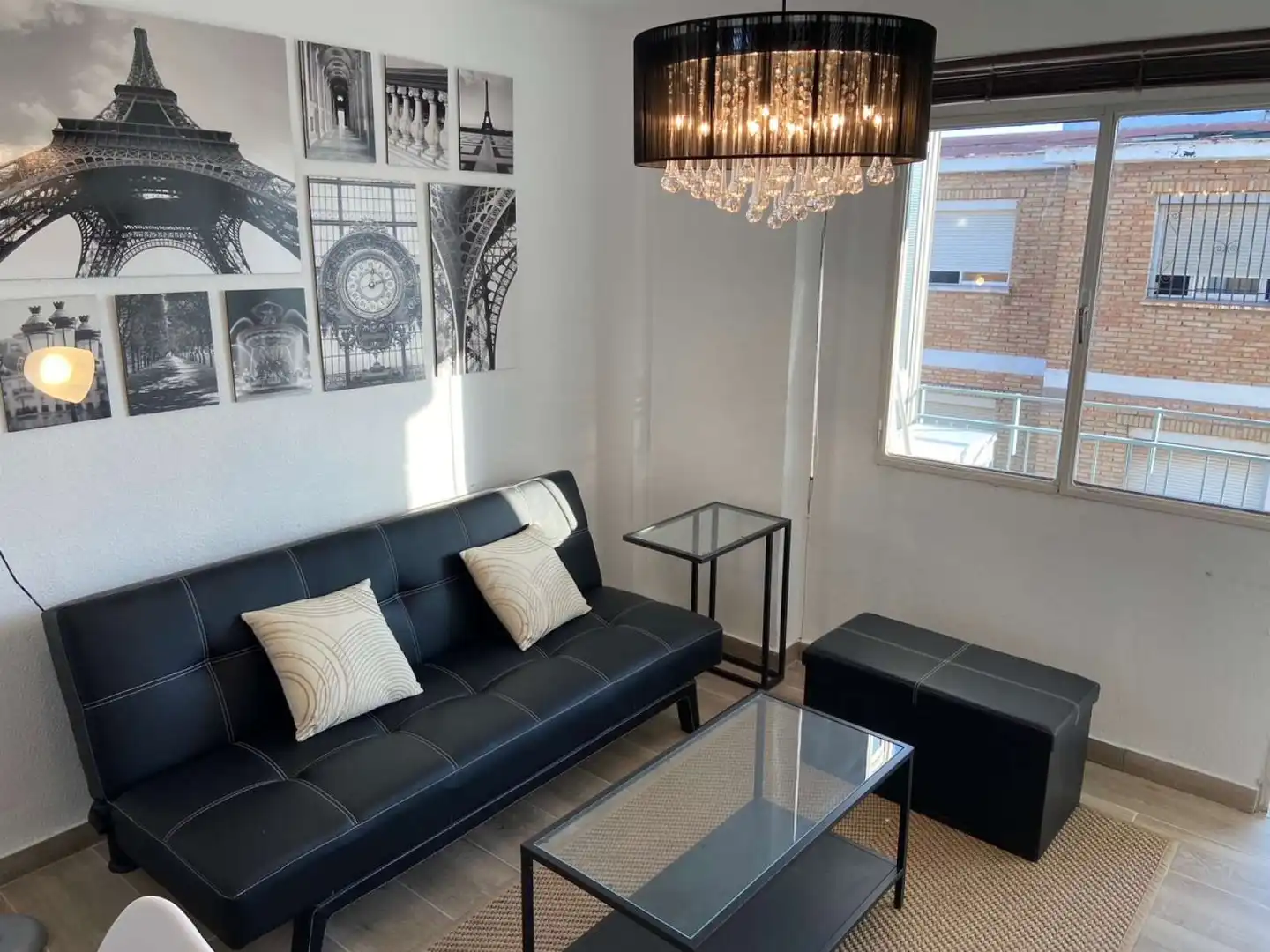 Sala d'estar de Apartament per a compartir en Málaga amb Aire condicionat, Terrassa i Moblat