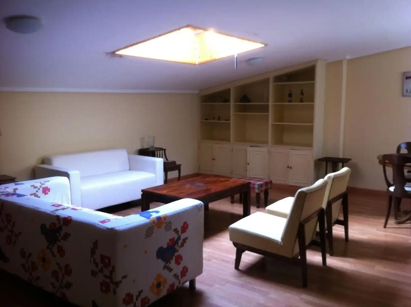 Living room of Attic for rent in Ferrol  with Heating, Parquet flooring and Furnished