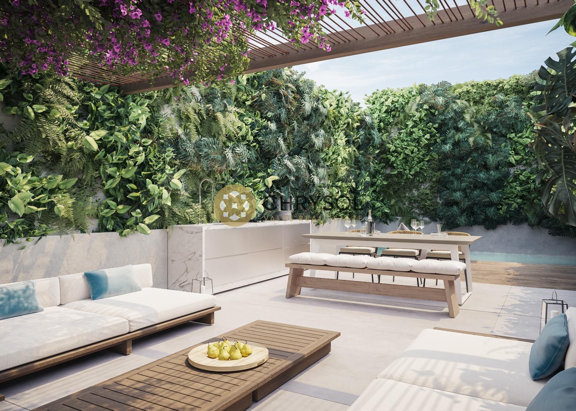 Terrace of House or chalet for sale in  Barcelona Capital  with Air Conditioner, Heating and Parquet flooring