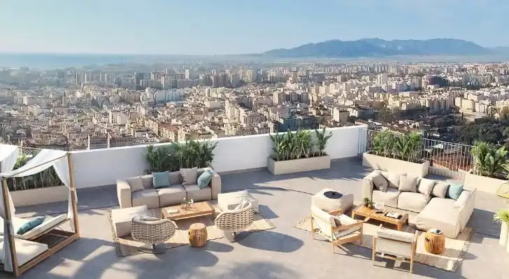 Terraza de Apartamento en venta en Málaga con Aire acondicionado, Calefacción y Jardín privado