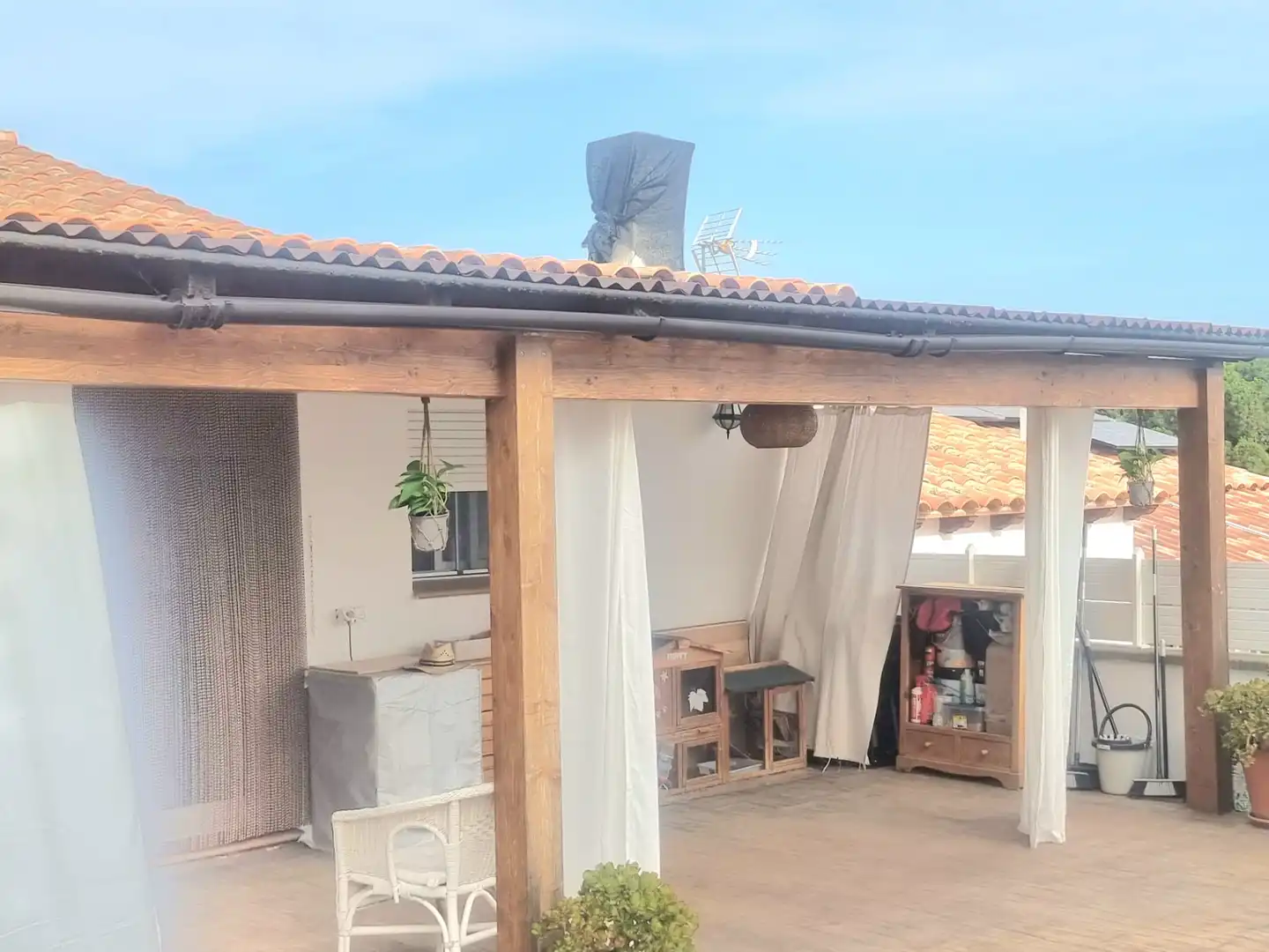 Terrasse von Haus oder Chalet zum Verkauf in Bigues i Riells del Fai mit Klimaanlage, Heizung und Parkett
