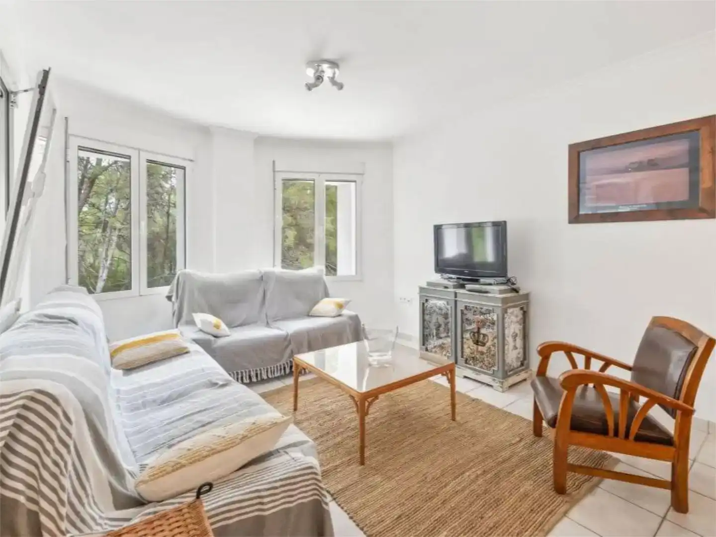 Sala de estar de Casa o chalet de alquiler en Dénia con Jardín privado, Parquet y Piscina