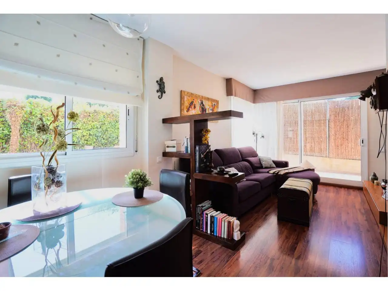 Living room of Flat for sale in Polinyà  with Heating, Private garden and Parquet flooring
