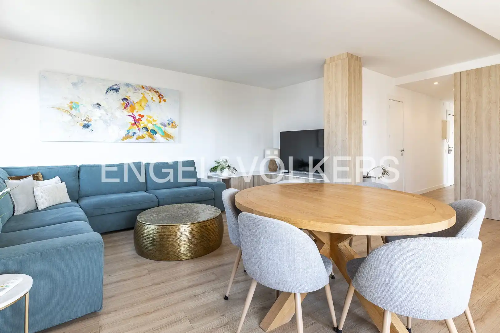 Sala de estar de Piso en venta en Sant Adrià de Besòs con Aire acondicionado, Calefacción y Parquet