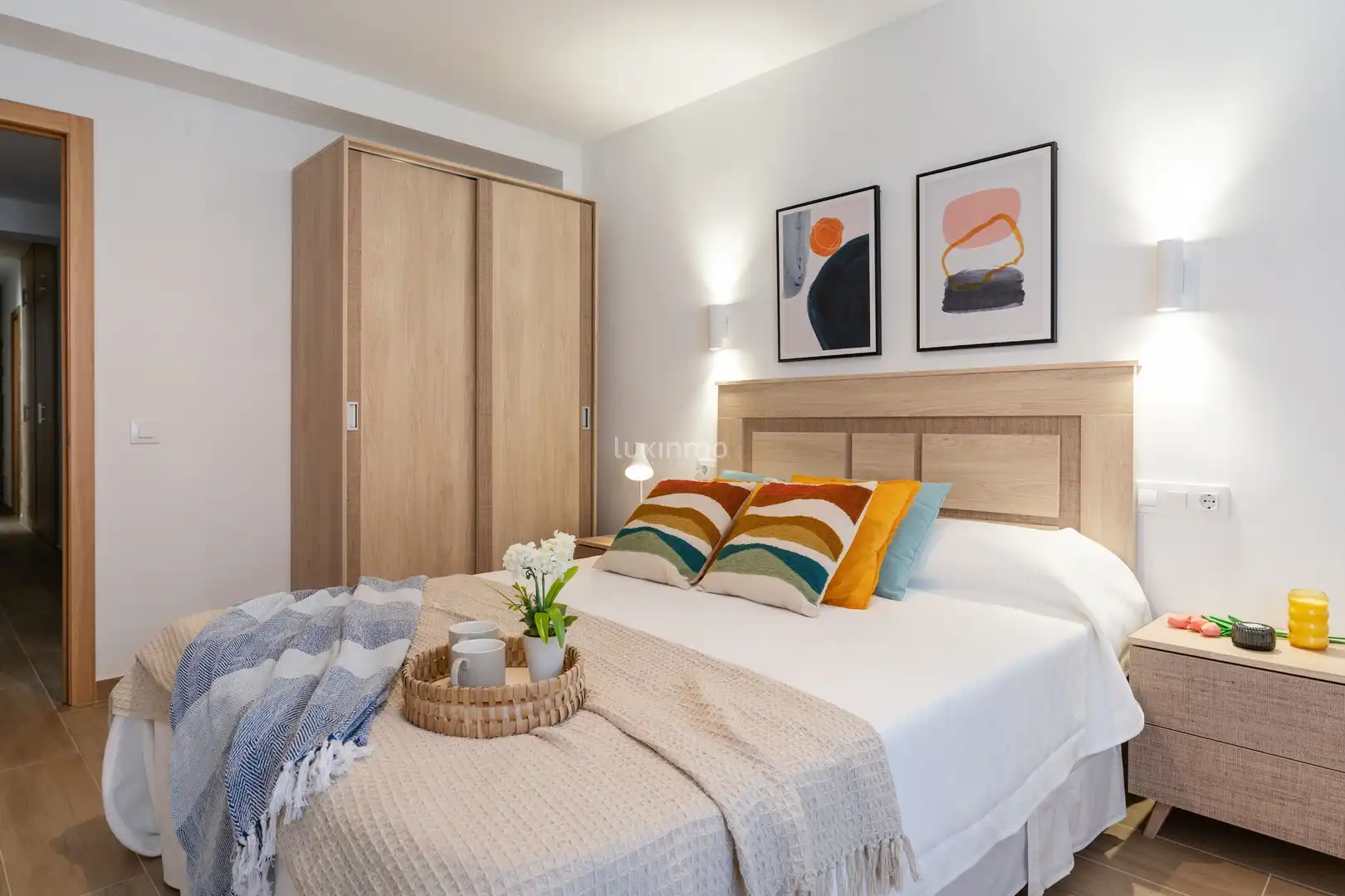 Schlafzimmer von Dachboden zum Verkauf in Jávea / Xàbia mit Klimaanlage, Abstellraum und Balkon