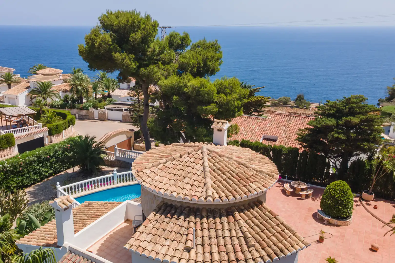 Vista exterior de Casa o chalet en venta en Jávea / Xàbia con Jardín privado, Terraza y Piscina