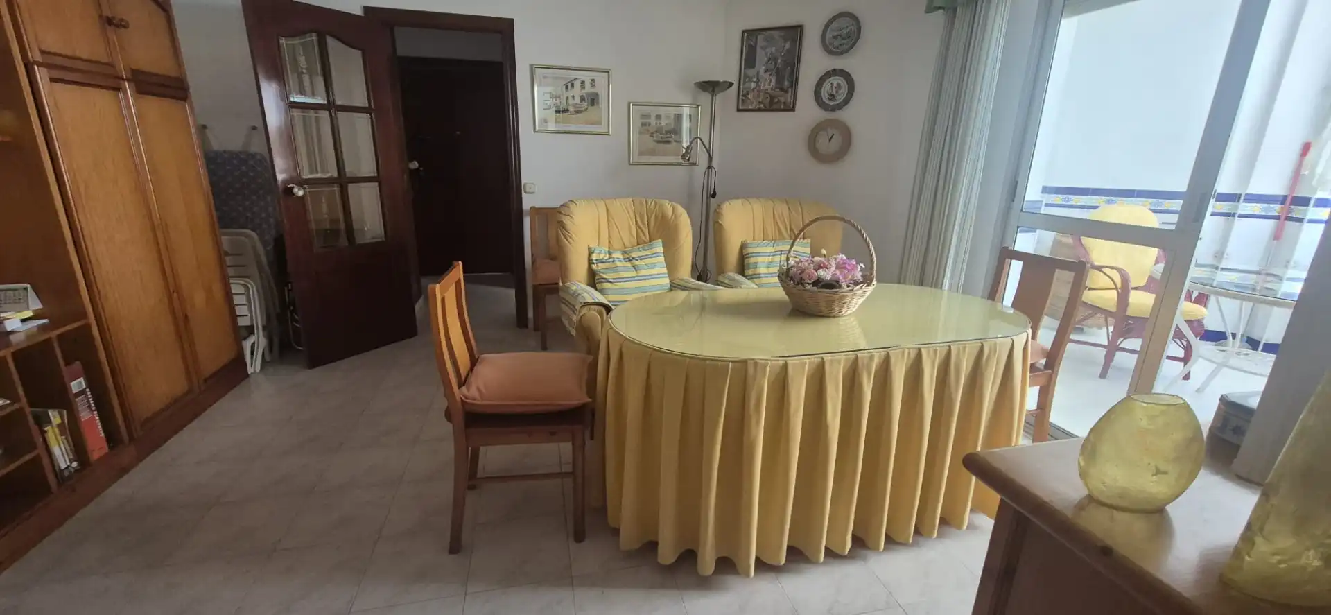 Menjador de Apartament en venda en El Portil amb Terrassa, Moblat i Piscina comunitària