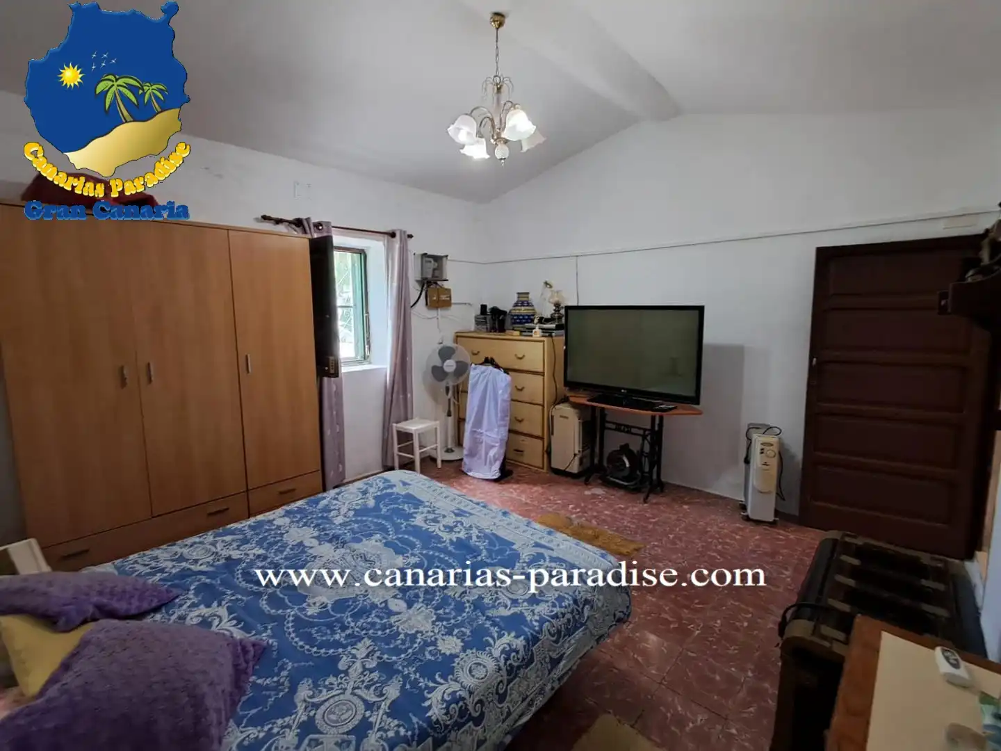 Schlafzimmer von Einfamilien-Reihenhaus zum Verkauf in La Aldea de San Nicolás  mit Klimaanlage