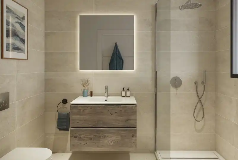 Badezimmer von Wohnungen zum Verkauf in Benalmádena mit Klimaanlage, Terrasse und Schwimmbad
