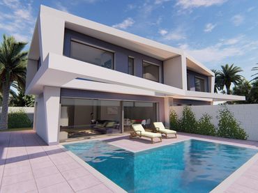 Casa aparellada amb piscina en venda a Gran Alacant