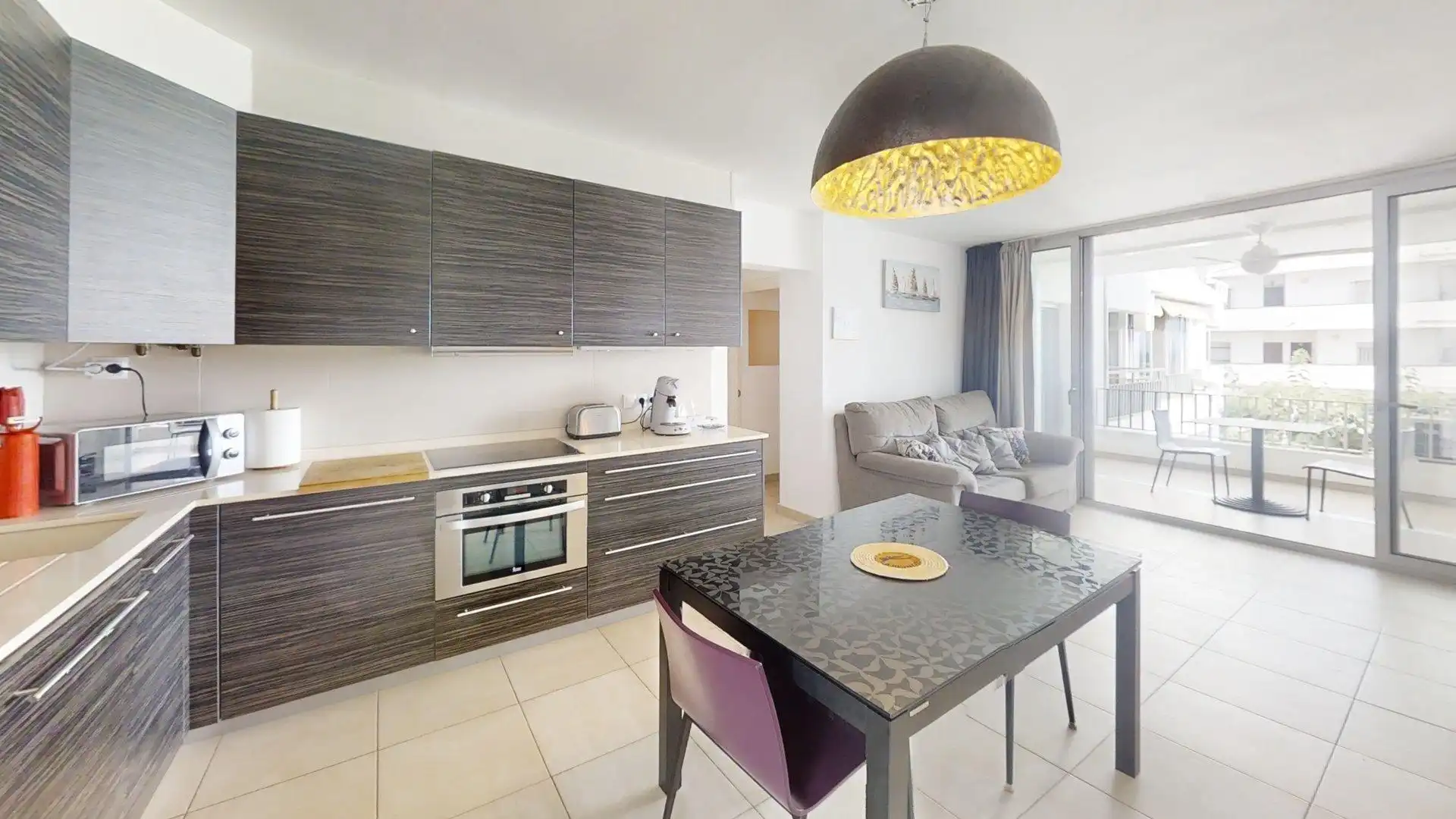 Kitchen of Apartments for sale in Roses  with Air Conditioner, Heating and Private garden