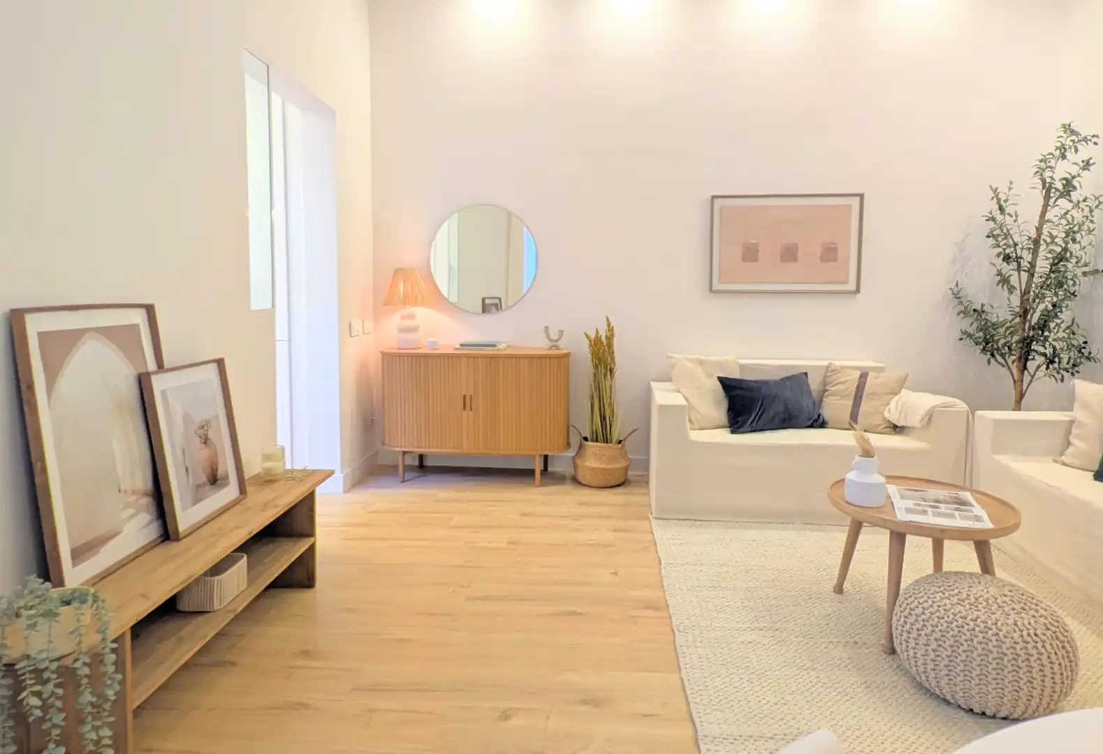 Sala de estar de Casa adosada en venta en Mataró con Aire acondicionado, Calefacción y Parquet