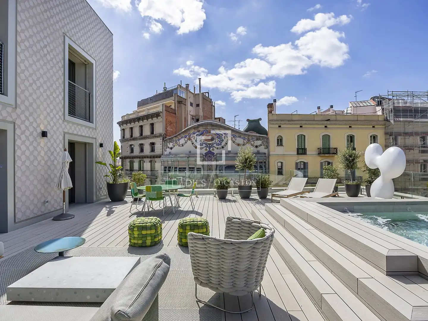 Terrasse von Wohnung zum Verkauf in Barcelona mit Klimaanlage, Terrasse und Schwimmbad