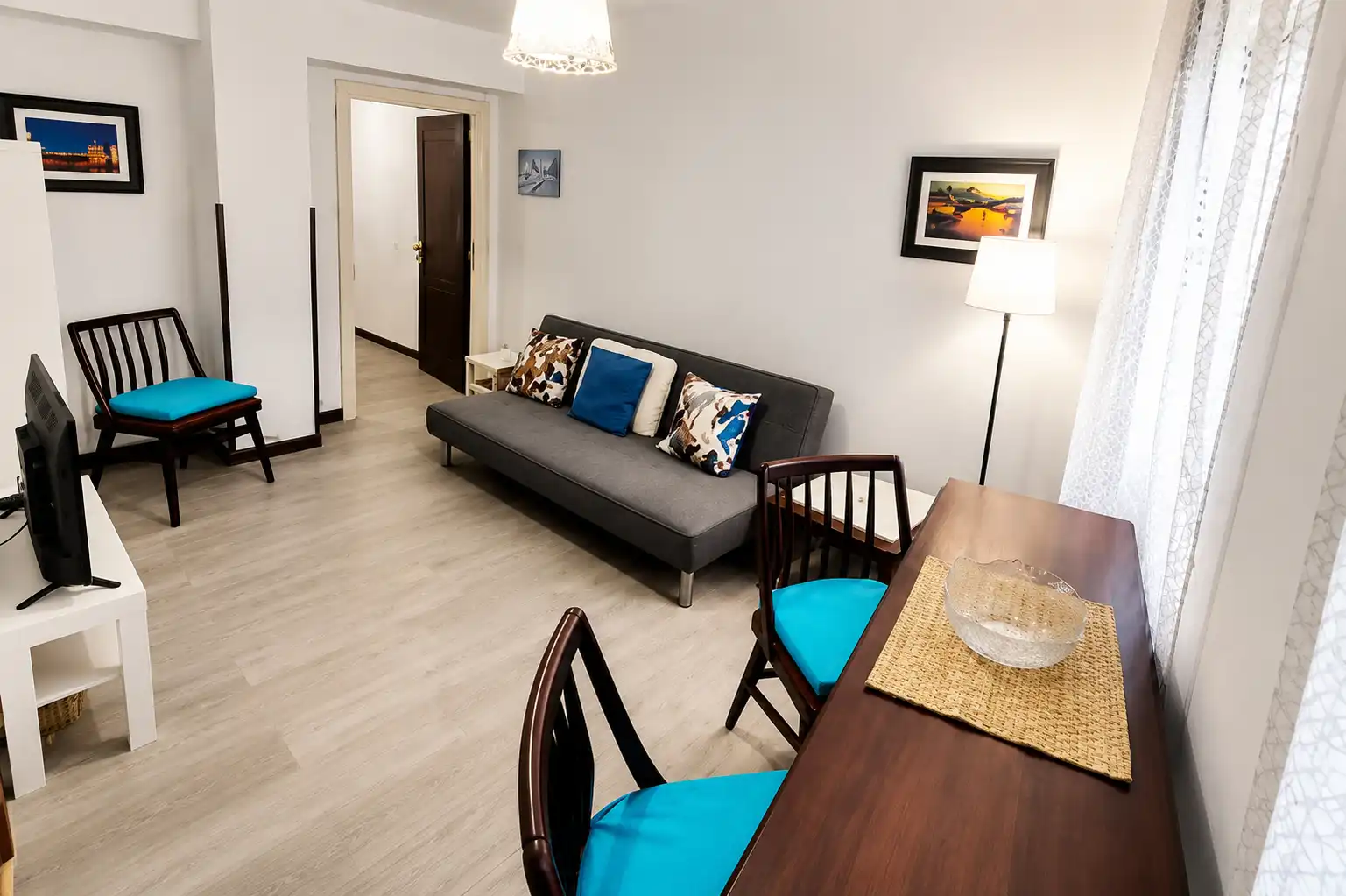 Sala de estar de Piso de alquiler en Santander con Amueblado y Horno