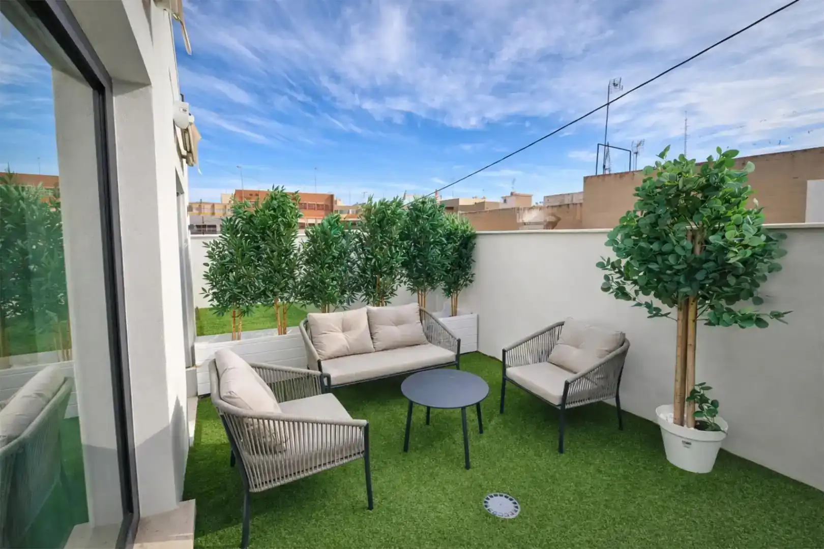 Terrasse von Wohnung zur Miete in San Vicente del Raspeig / Sant Vicent del Raspeig mit Klimaanlage